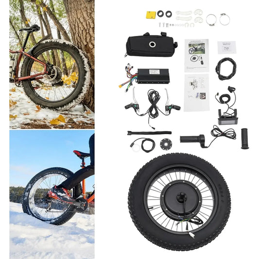 48V E-Bike Rear Wheel Conversion Kit With LCD Display