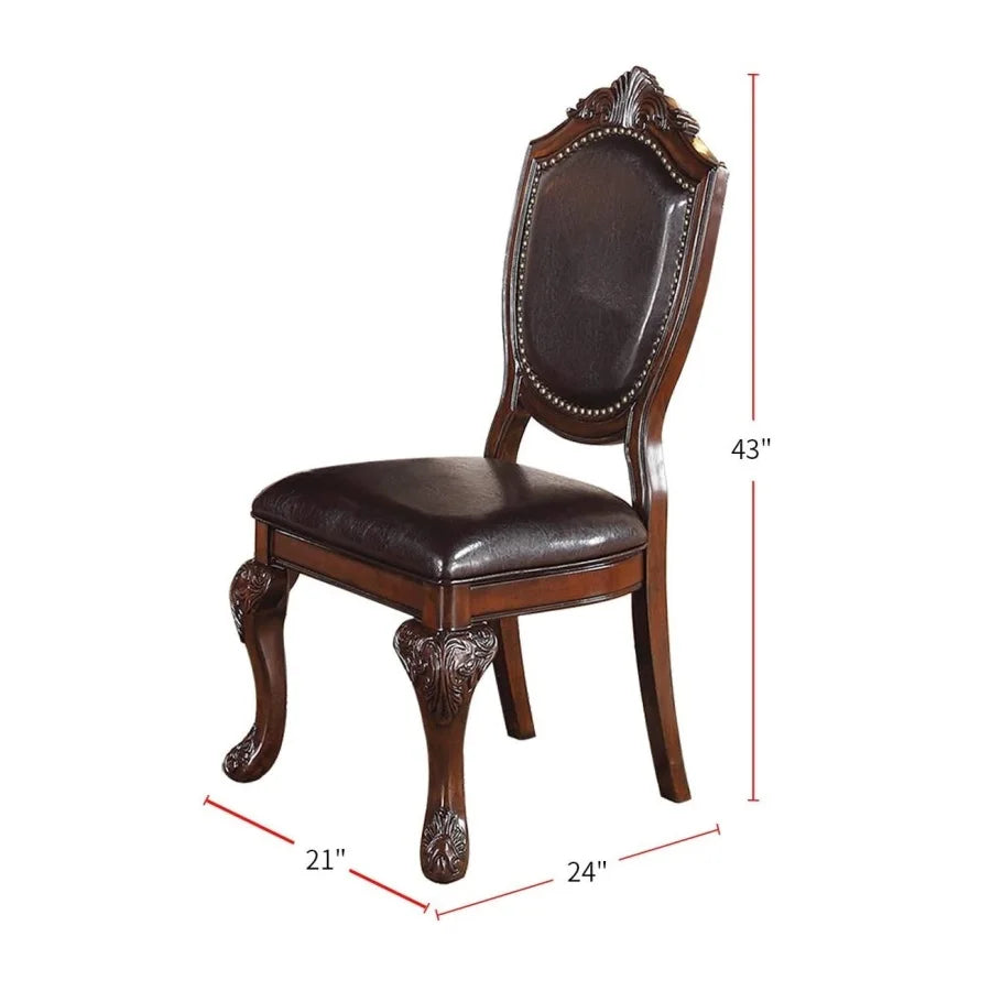 5 Piece Dining Set Round Table And Four Side Chairs