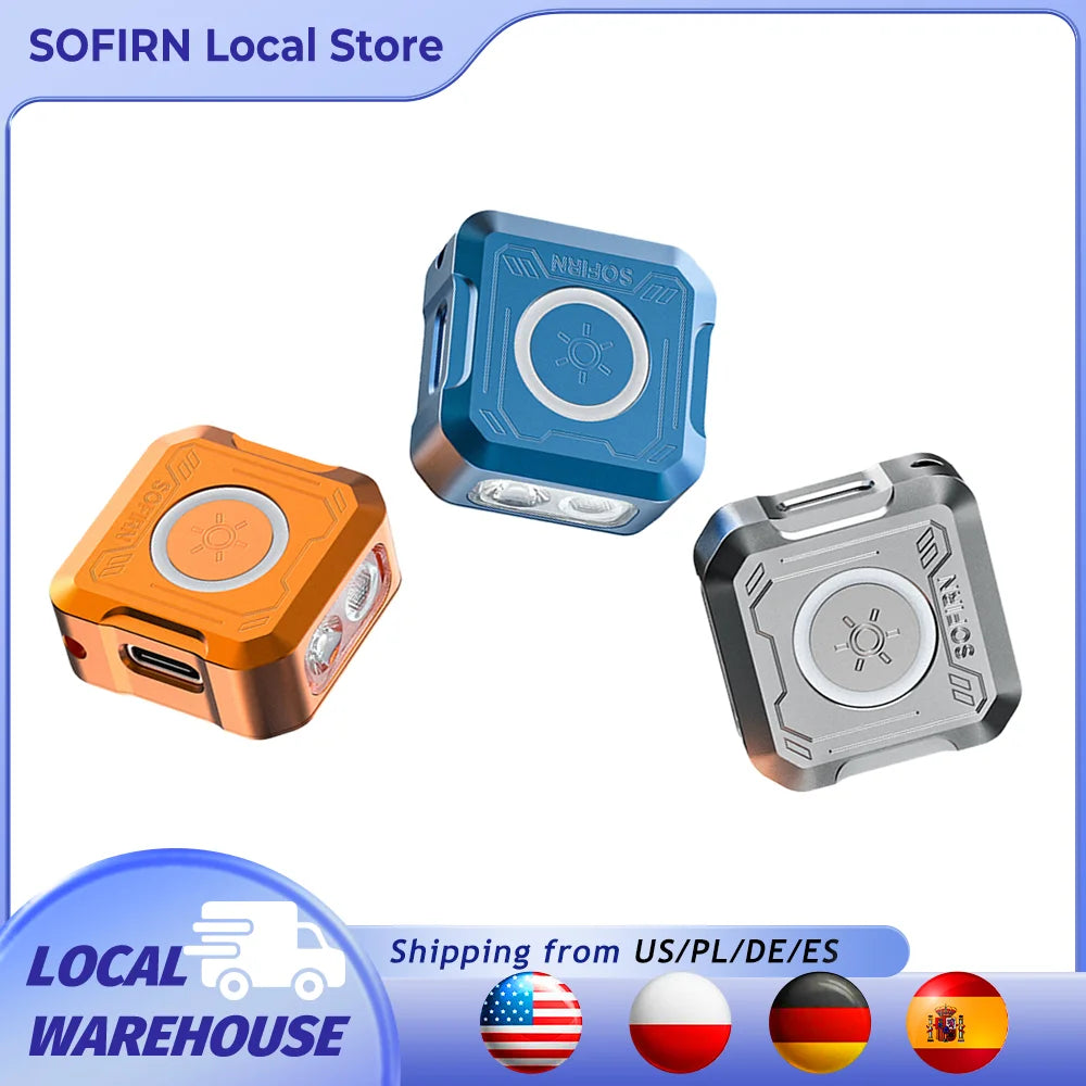 Sofirn Mini SE1 EDC Pocket Flashlight RGB Ring UV Magnetic