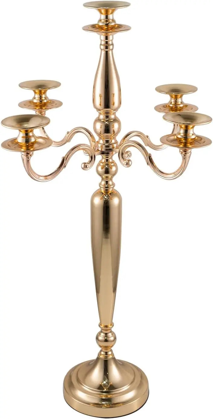 VINCIGANT 4 Piece 5 Arm Candelabra Candle Holder Table Centerpiece