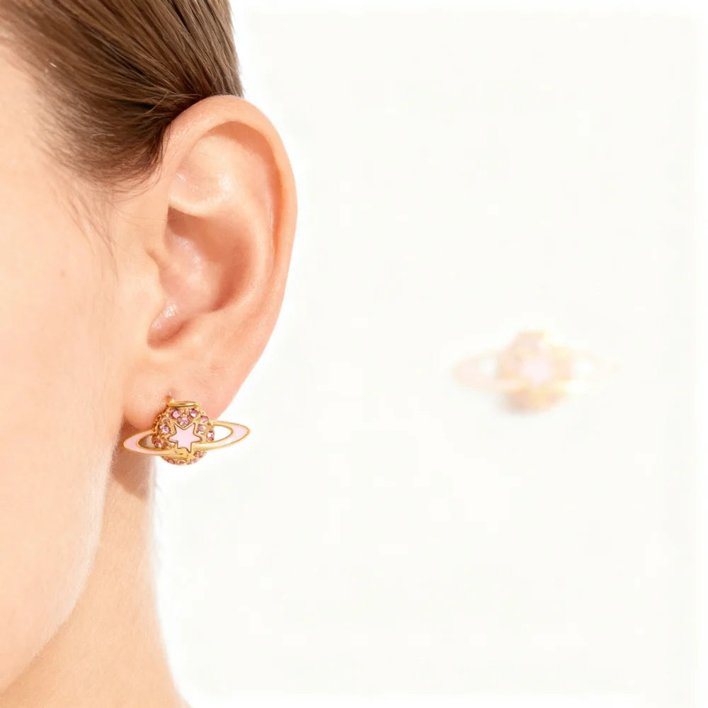 S925 Sterling Silver New DARLENE New Version Meteor Pentagram Earrings Women's Jewelry