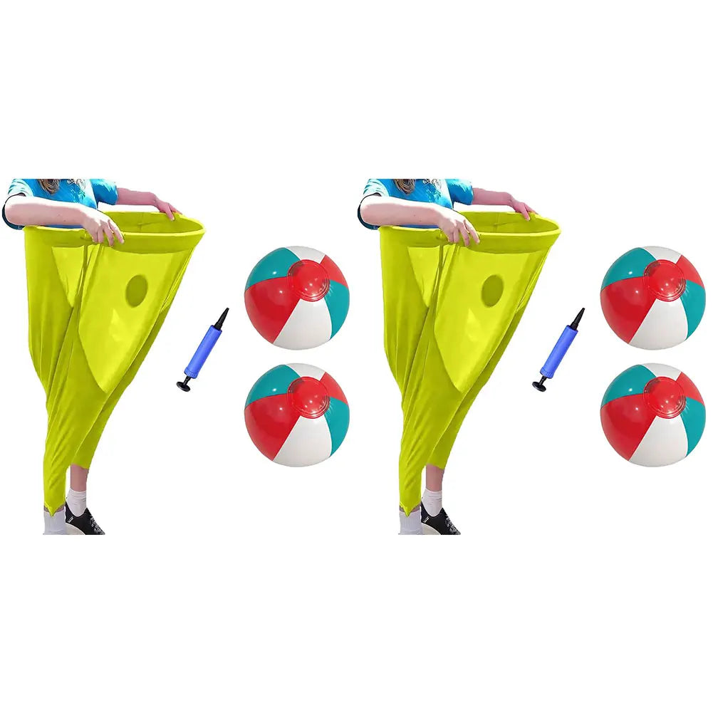 Freaky Party Games Pants with 2 Bouncy Balls and 1 Air Pump Outdoor Games Field Family Reunion Game for Kids and Adults