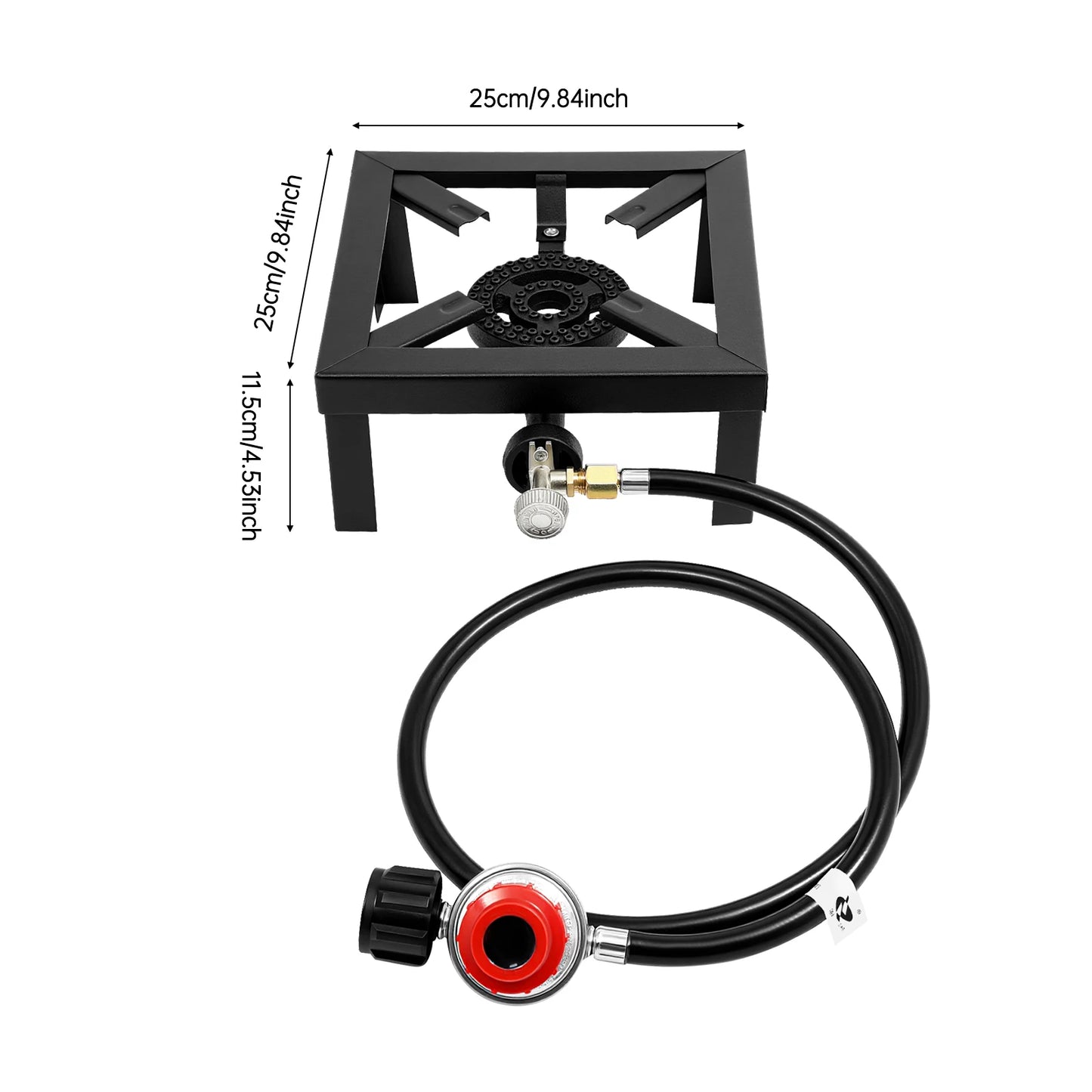 Portable Double Burner Outdoor Gas Stove Propane Cooker With Regulator