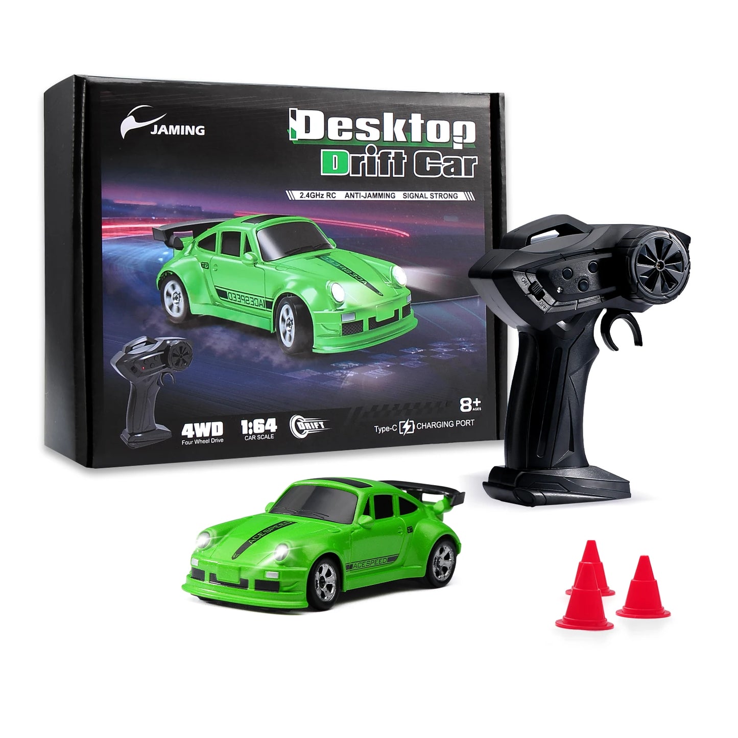 ANTSIR 1/64 2.4G Remote Control 4WD Drift Car Toy Racing