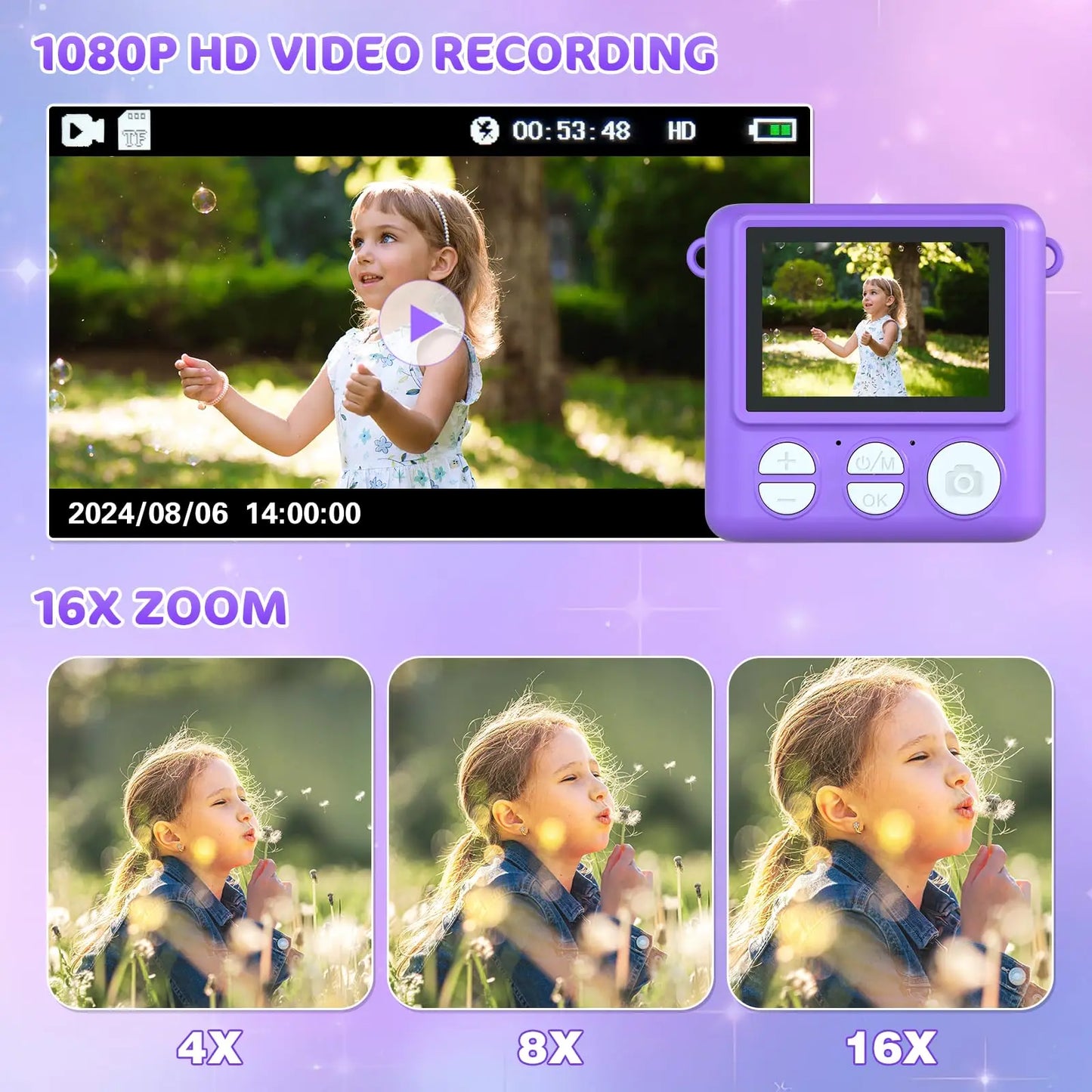 Kids Instant Print Camera Portable With Frame Paper