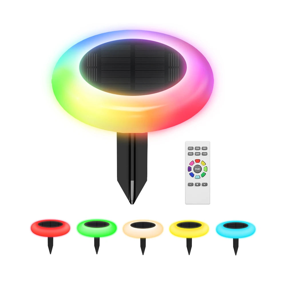 intelamp Colorful 2 Pack 6 Pack Solar Lights Outdoor Lawn Lights Pathway Lights Garden Lights For Landscape Walkway Patio Yard