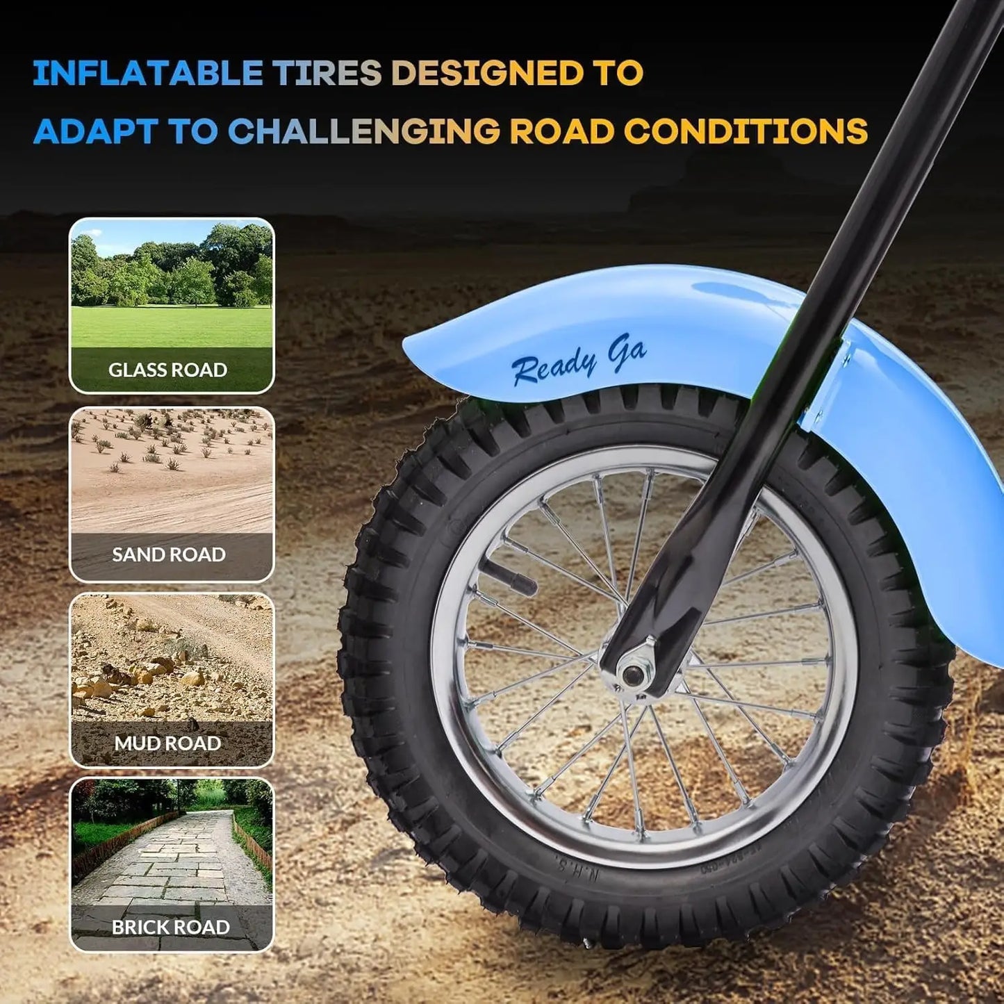HiMISS 24V 250W Kids Electric Dirt Bike TwoSpeed 14 MPH