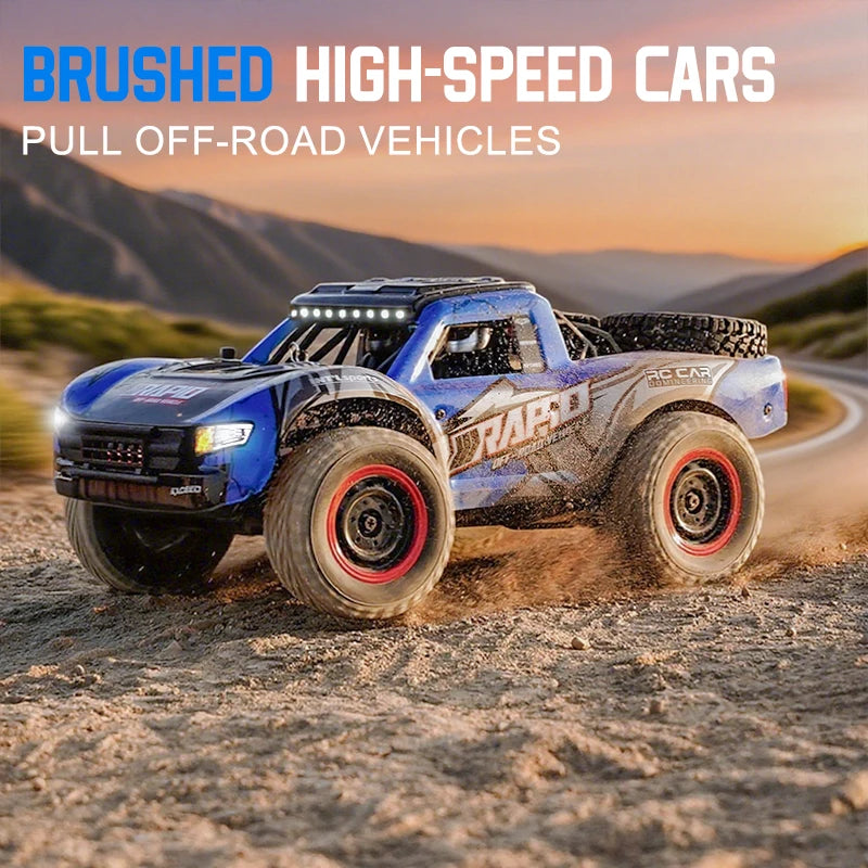 JJRC 1:14 Scale 4x4 RC Off-Road Monster Truck - Full Proportional Throttle/Steering & Metal Chassis W/ 3-Mode LED Lights