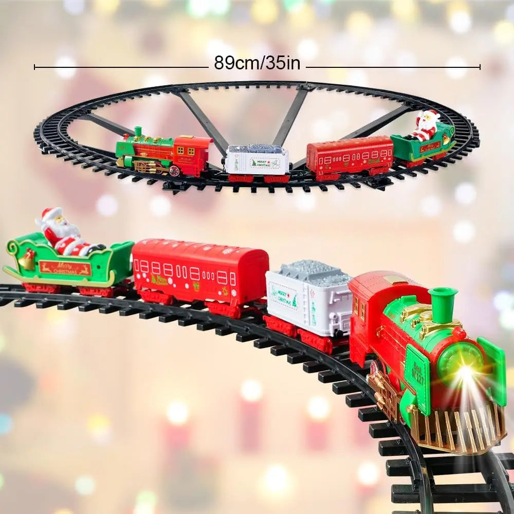 VATOS Hanging Christmas Train Set With Lights And Music