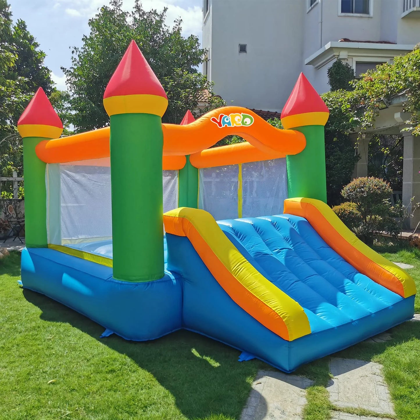 NONEDesign Yard Inflatable Bounce House With Slide For Kids
