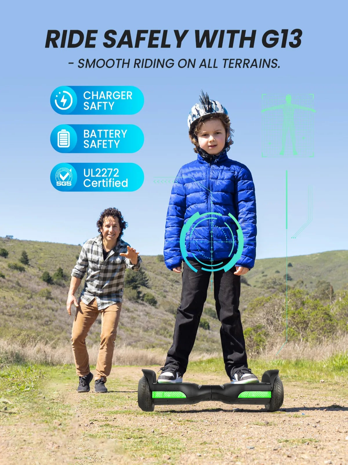 Gyroor 6.5 Inch Kids All Terrain Self Balancing Hoverboard