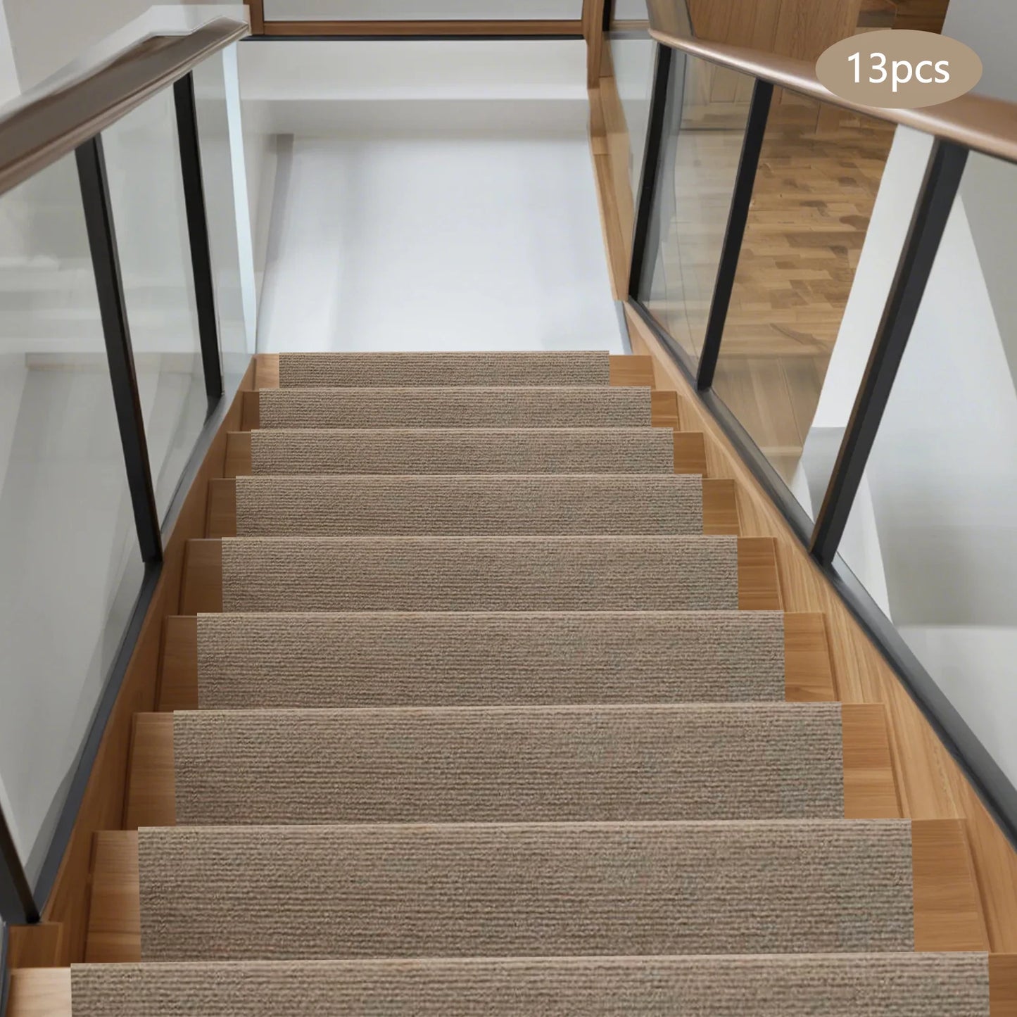 Bymaocar Carpet Stair Treads 13 Piece Non Slip Mat Set