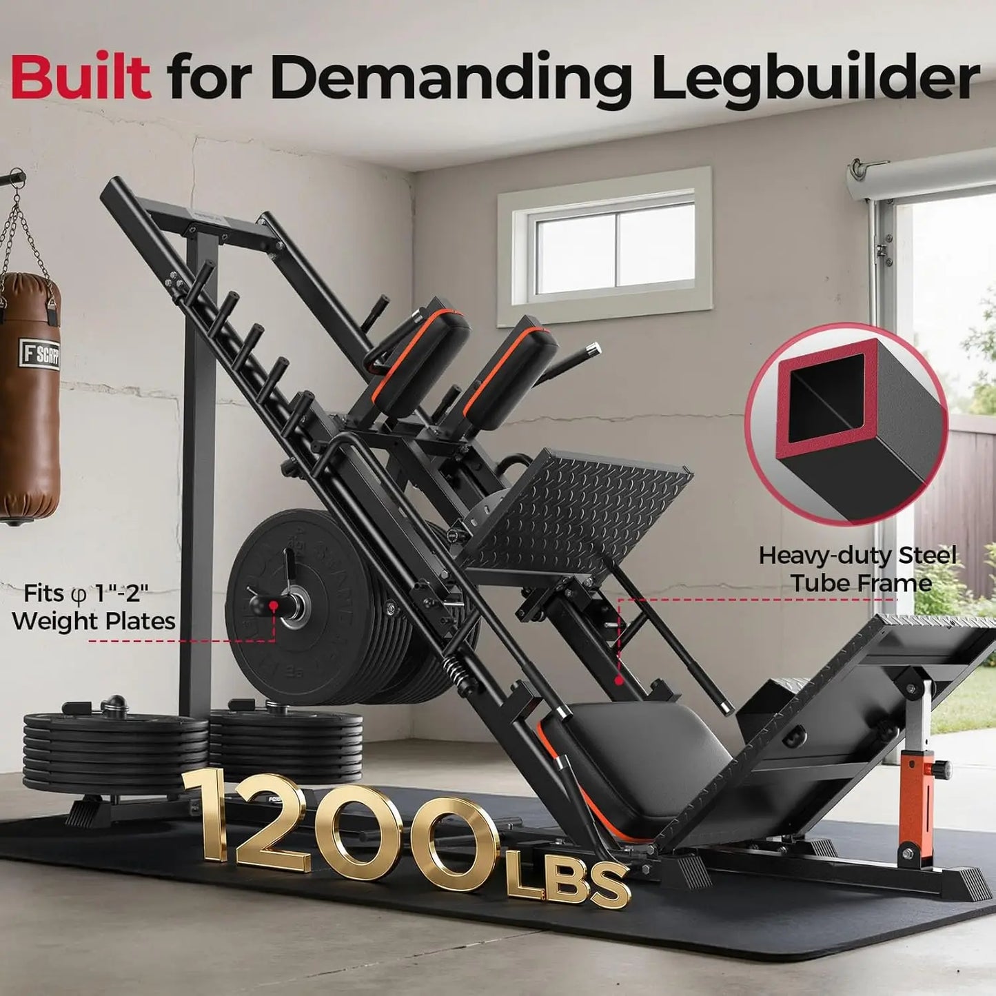 FED Fitness Feierdun 3in1 Leg Press Hack Squat Machine
