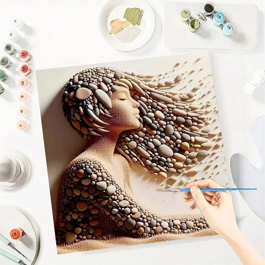 Woman Paint By Numbers For Adult Diy Art Craft Kit HandPainted On Canvas Valentines Gift Home Decor