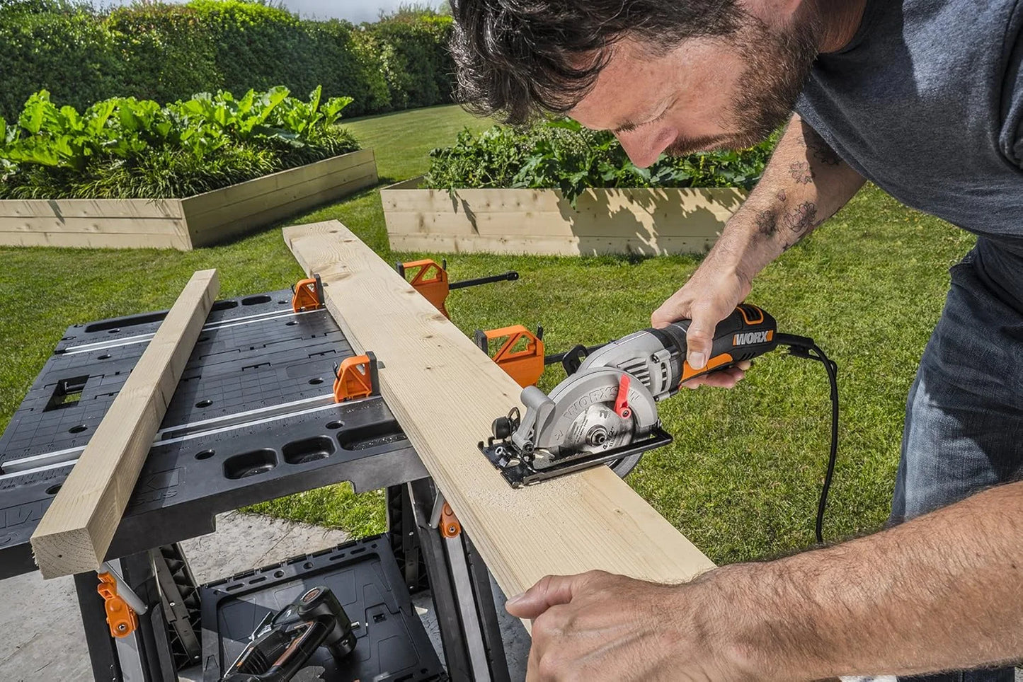 Pegasus 2-In-1 Folding Work Table And Sawhorse Portable Workbench
