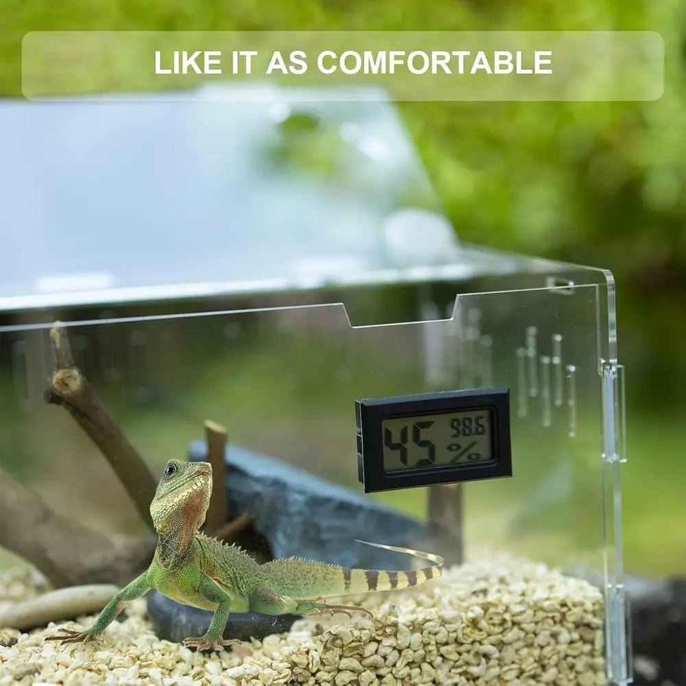 Acrylic Terrarium Tank With Temperature And Humidity Gauge For Reptile