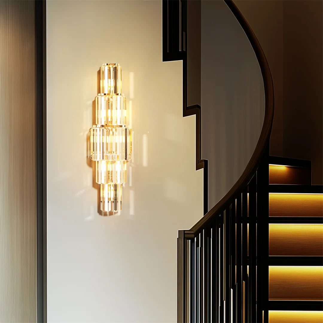 LUVODI Modern Crystal Wall Lamp E14 LED Sconce