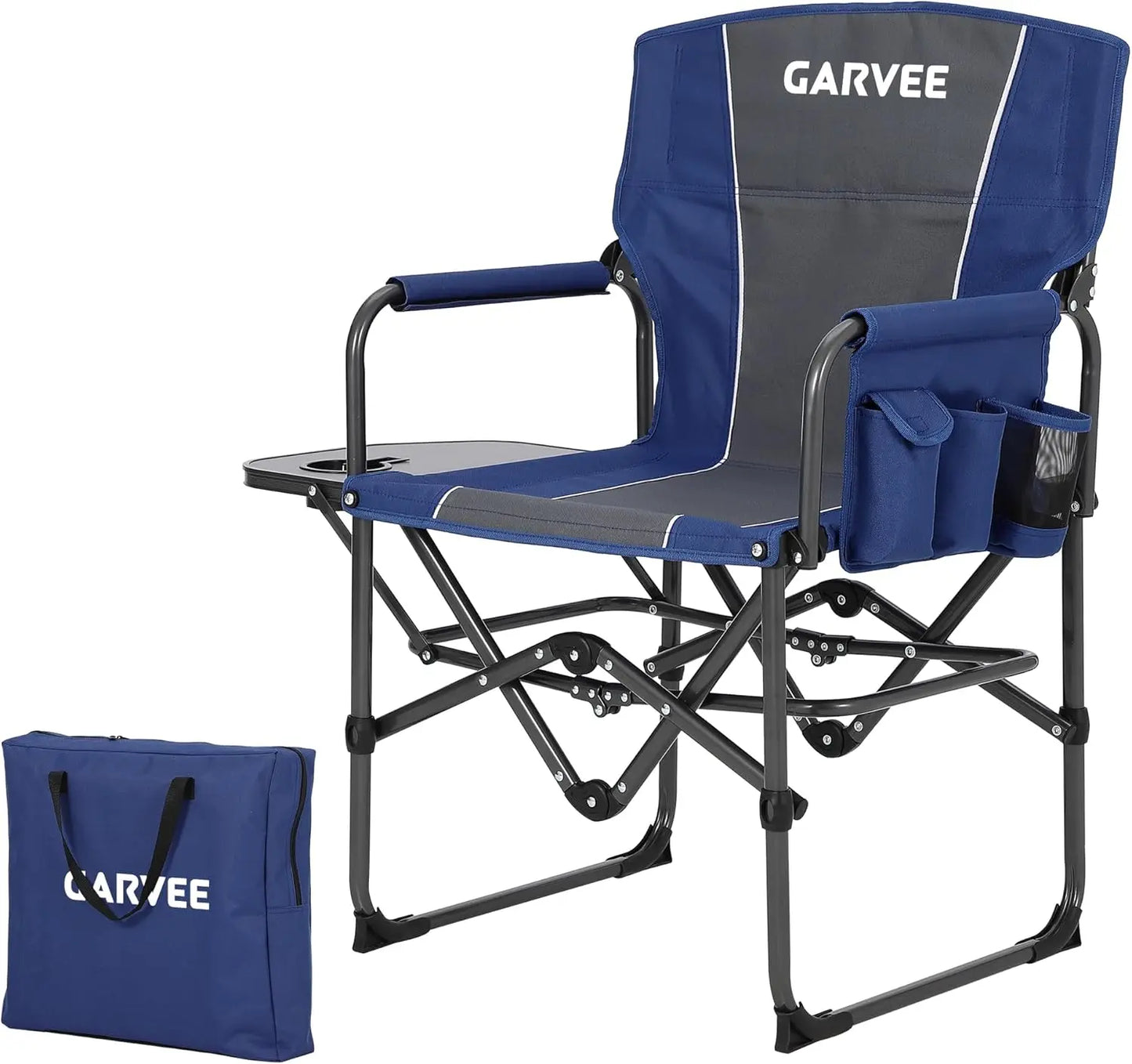 HiMISS Heavy Duty Folding Directors Chair With Table