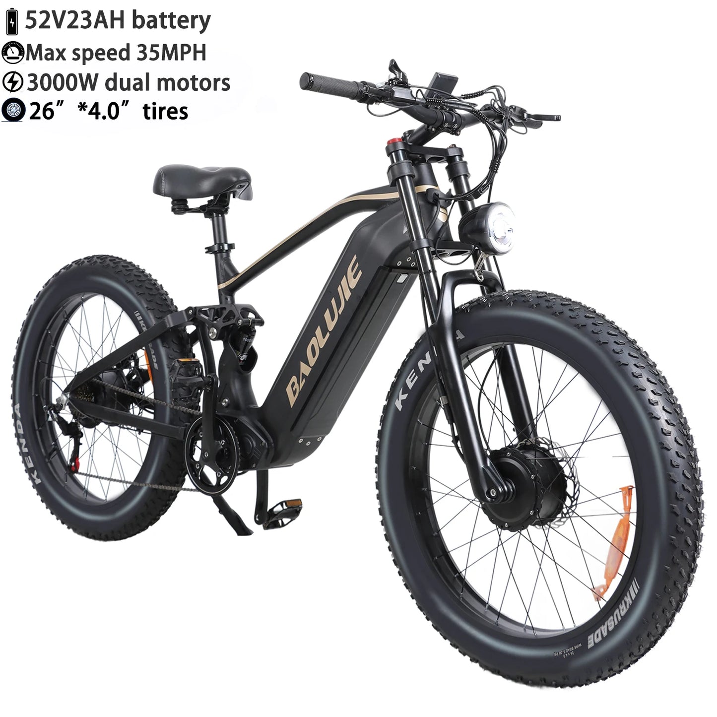 Baolujie Moto Electric Bicycle 1500 3000 5000W Peak