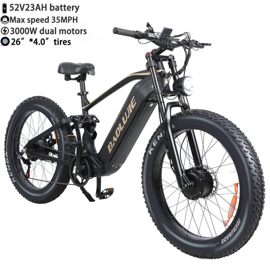 Baolujie Moto Electric Bicycle 1500 3000 5000W Peak