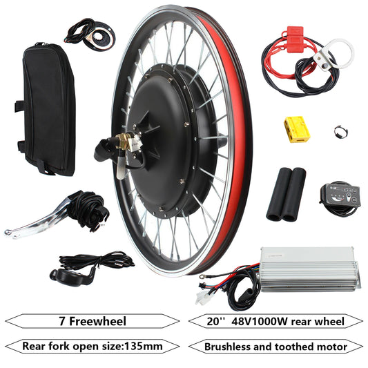48V 1000W Front Rear Wheel Electric Bike Conversion Kit SW810LED