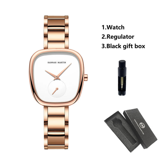 36mm New Women Watches US Local Shipping Rose Gold Black Simple Japan Quartz Ladies Stainless Steel Ultra Thin Waterproof Watch