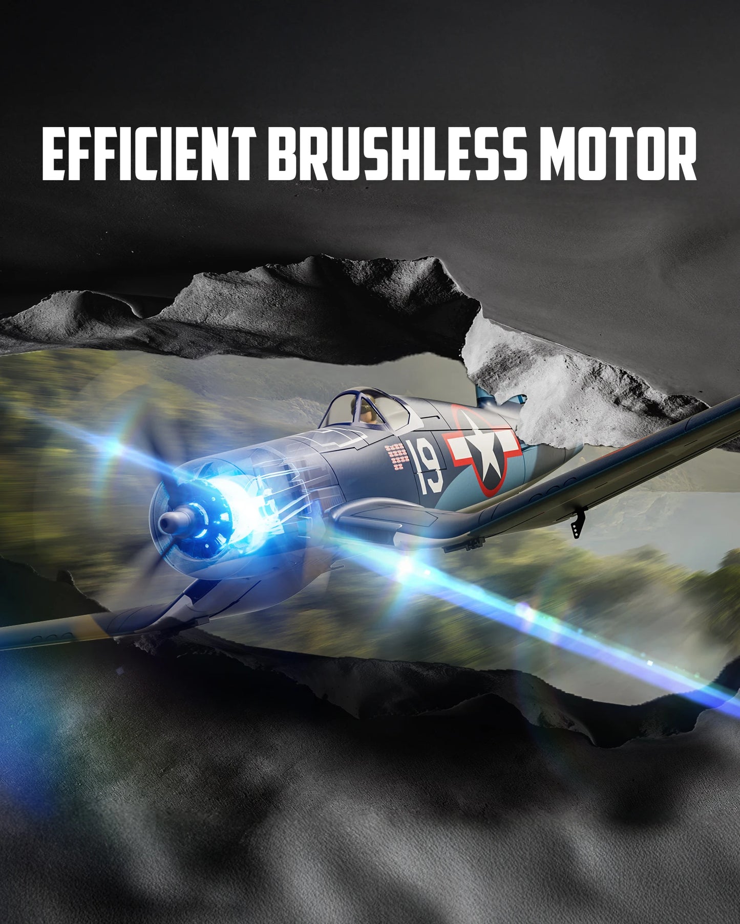 VolantexRCC Corsair Brushless RC Plane 4-Channel RTF
