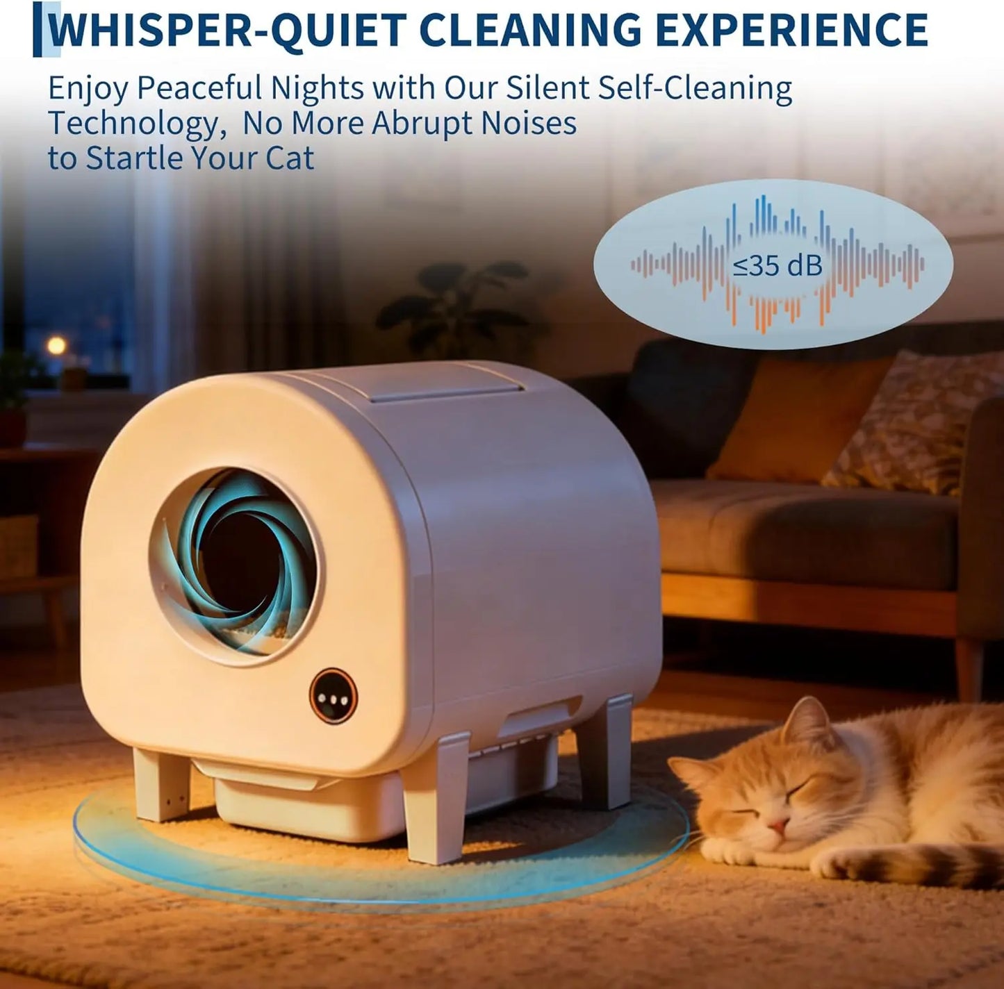 HiMISS WiFi-Enabled Self-Cleaning Litter Box With Infrared Sensors