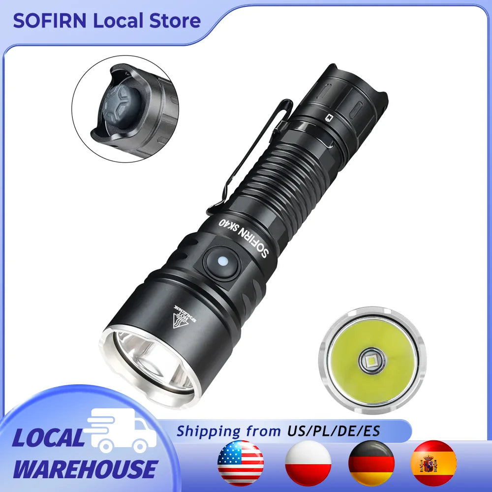 Sofirn SK40 SFT70 3200lm LED Tactical Flashlight With Spotlight