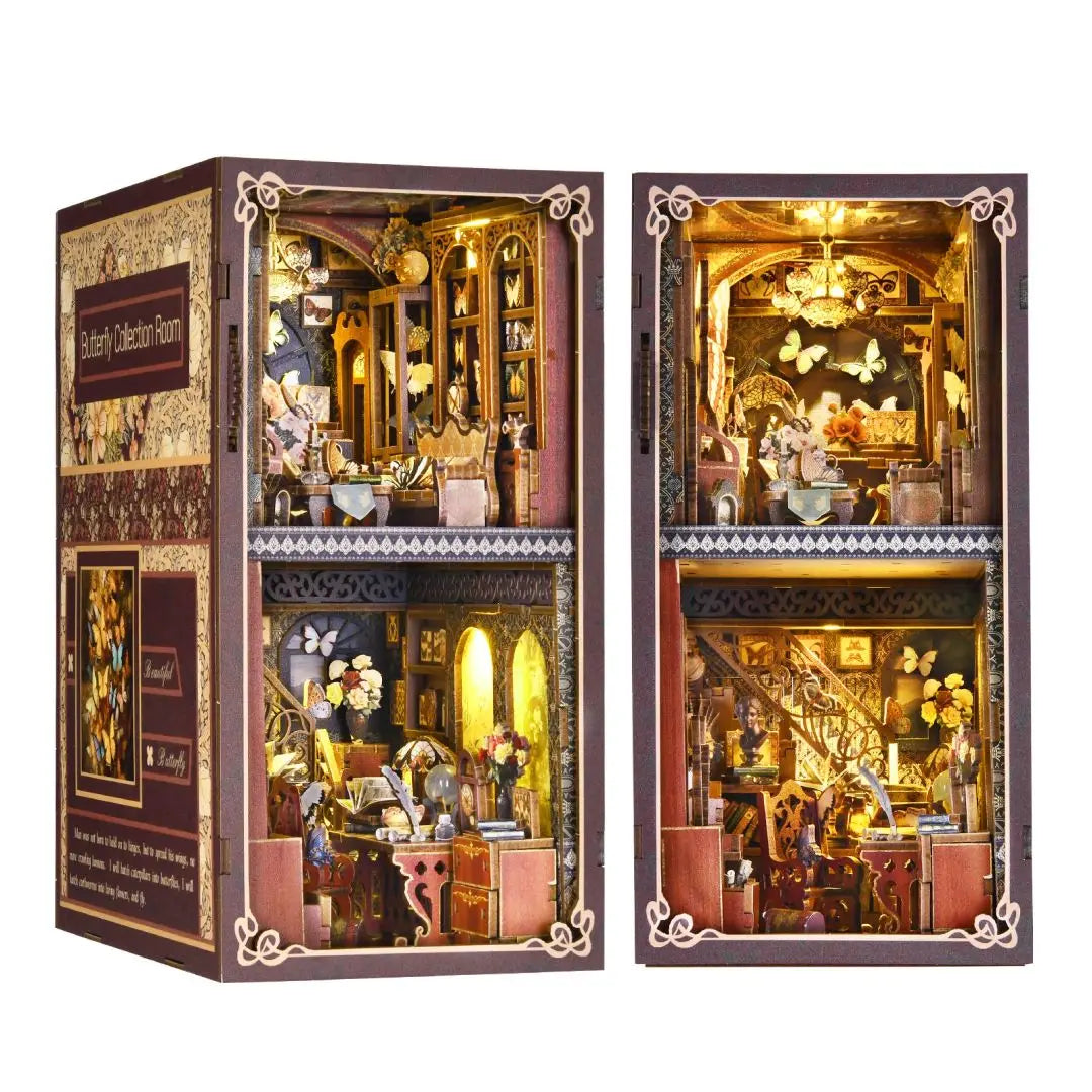 DIY Book Nook Kit Wooden Miniature House For Bookshelf Decor