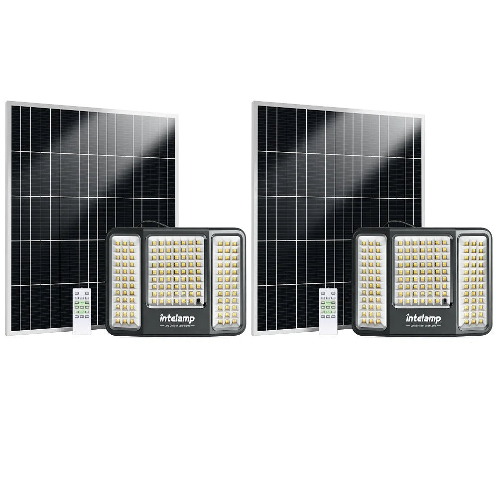 Intelamp Outdoor Solar Flood Lights With Dusk To Dawn Operation