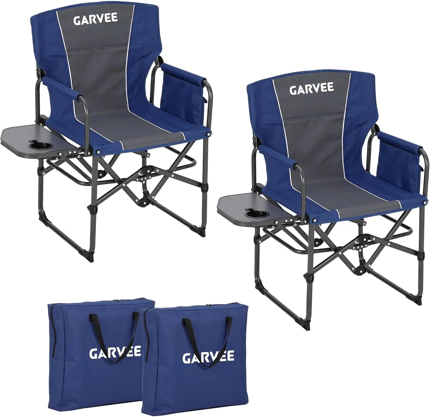 HiMISS Heavy Duty Folding Directors Chair With Table