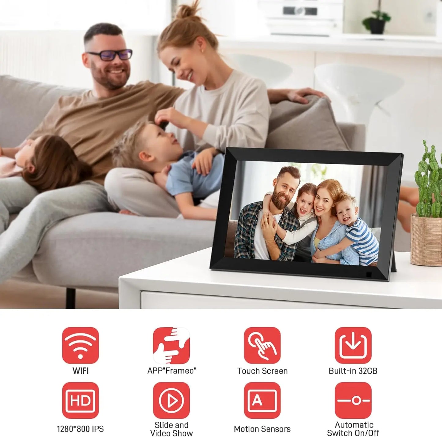 Yenock 32GB Smart WiFi Digital Photo Frame IPS Touch