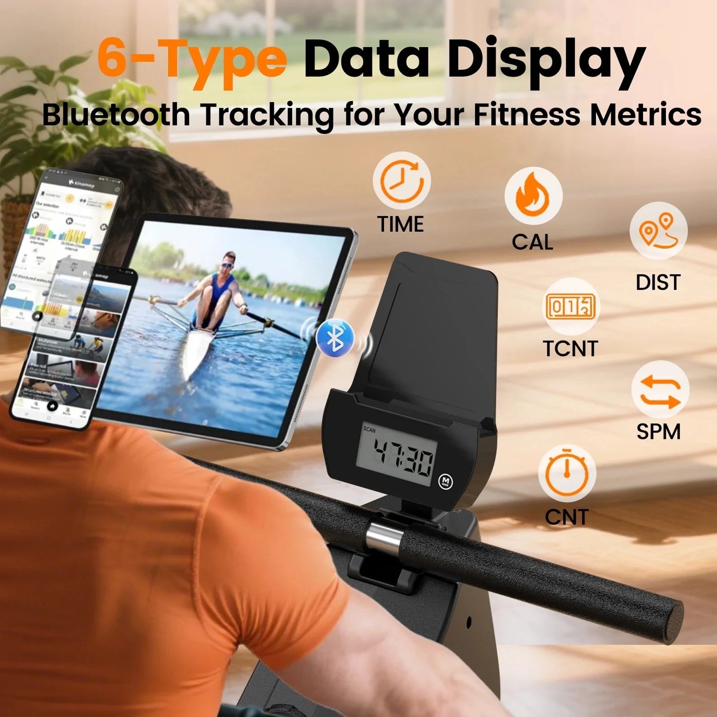 YOSUDA Magnetic Rowing Machine With Foldable Rower For Home Use