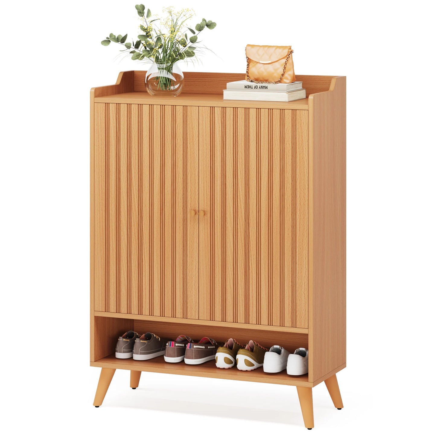 Tribesigns 5 Tier Shoe Cabinet With Doors