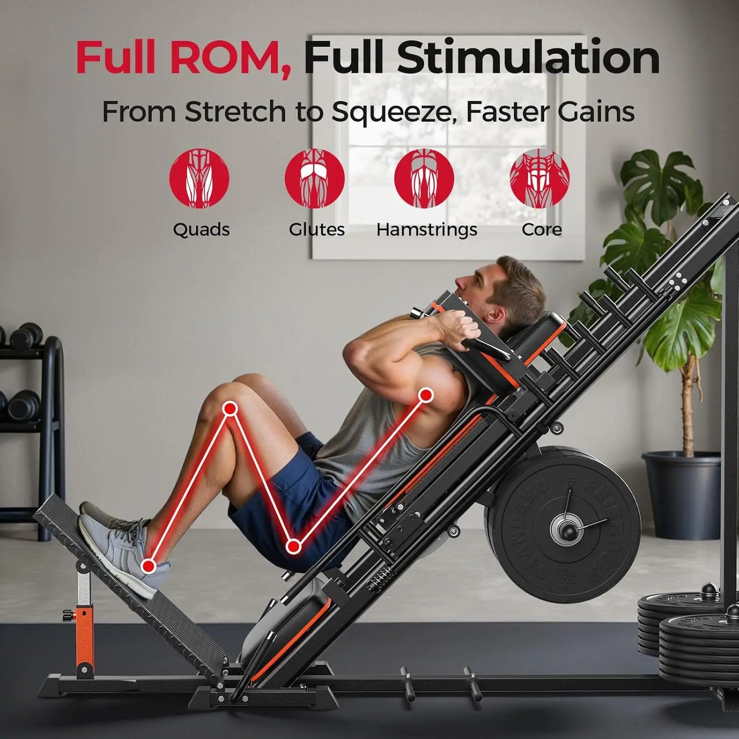 FED Fitness Feierdun 3in1 Leg Press Hack Squat Machine