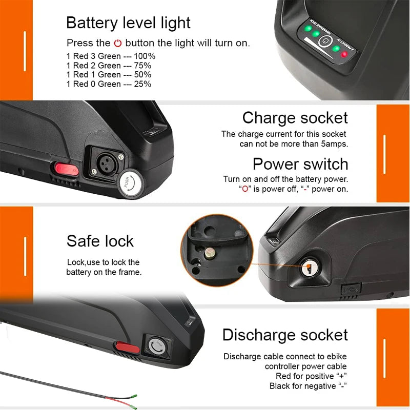 Jueshuai 48V 500W Ebike Conversion Kit Brushless Hub Motor Battery