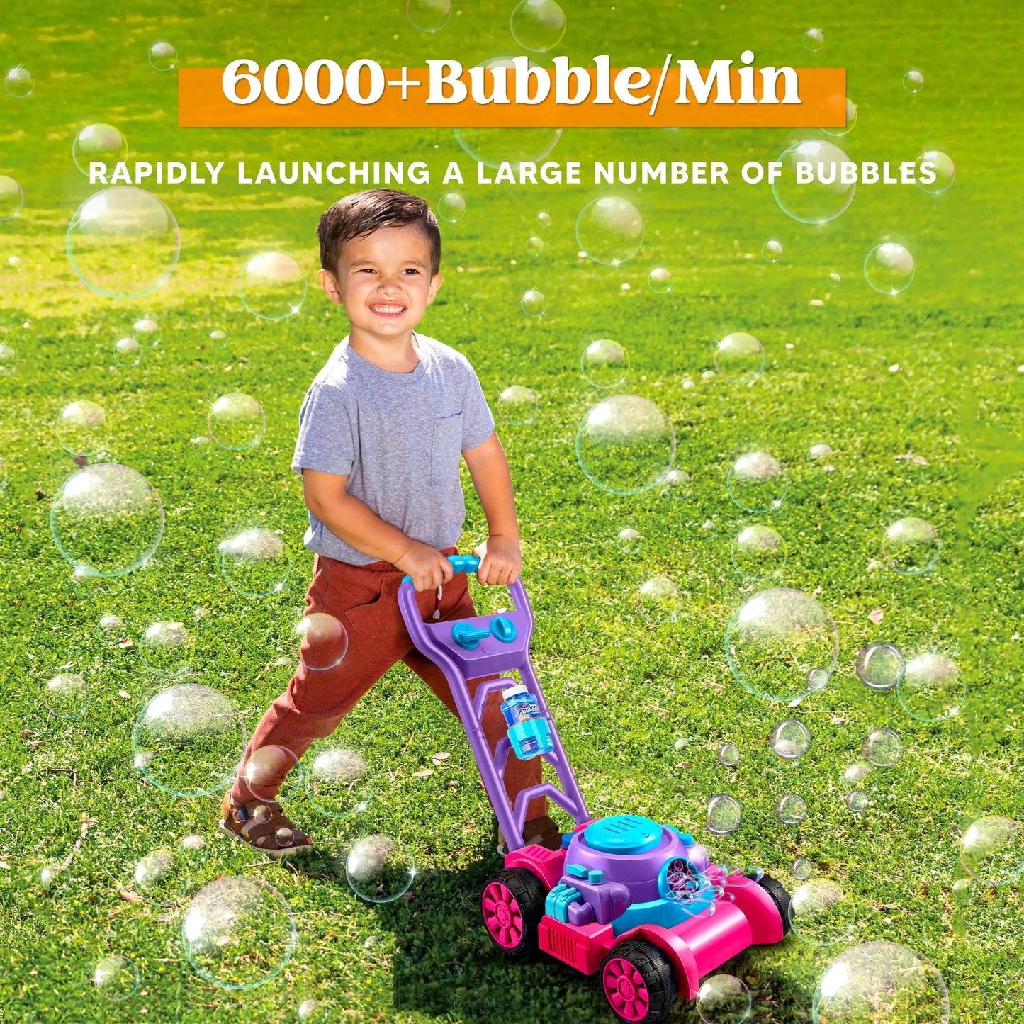 Joyfy Bubble Lawn Mower Bubble Machine For Kids