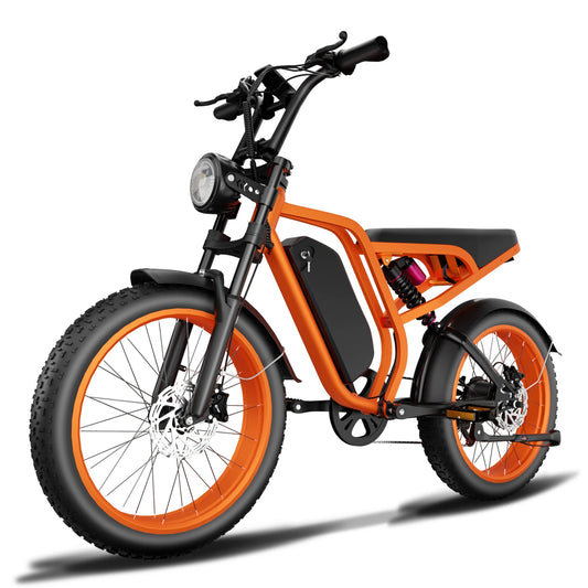 Moobelo B8 Electric Bike for Adults 20'' 1500W Motor 80 Miles Range 32MPH Mountain Snow Electric Bike 52V 20AH Removable Battery