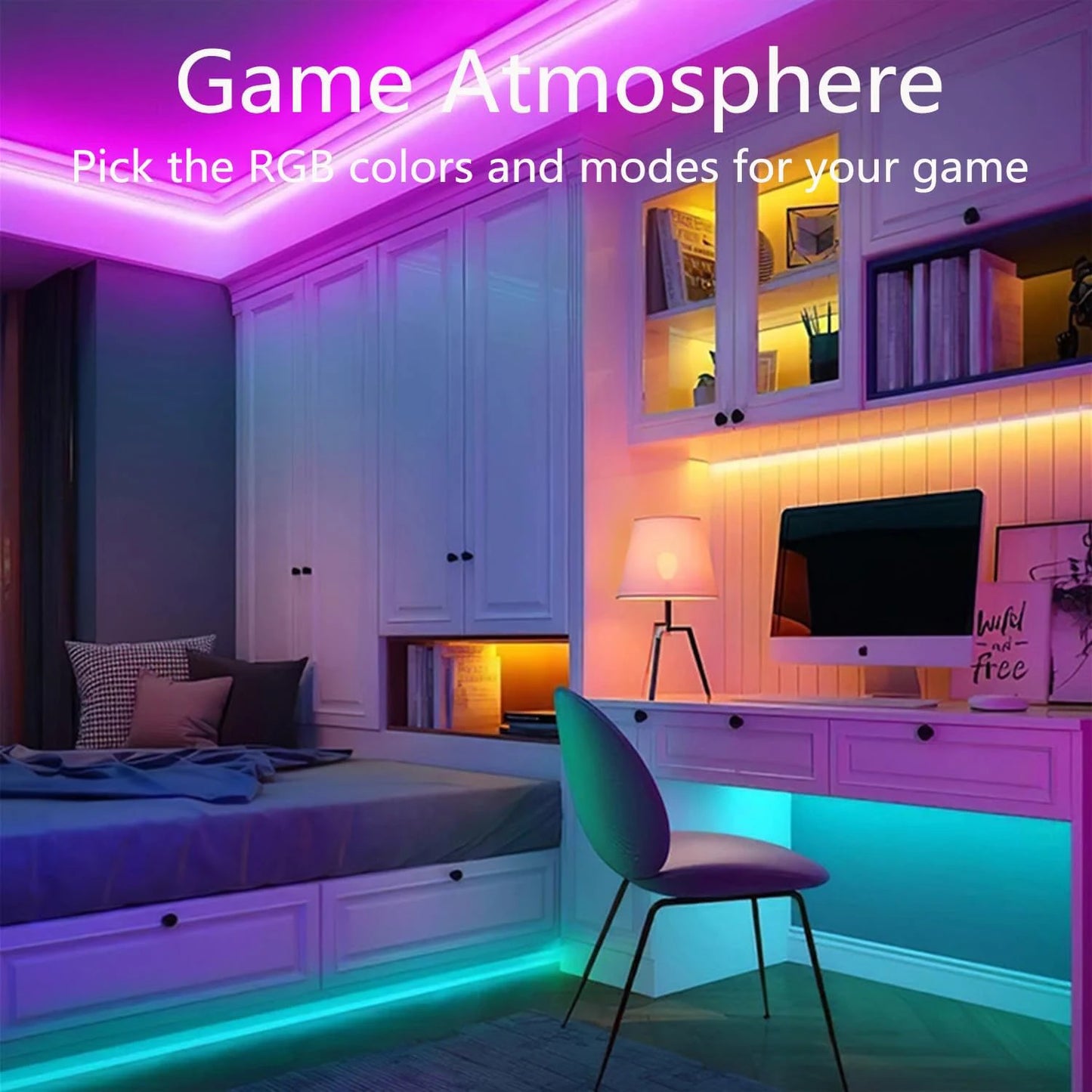 Neon LED Strip Light, Flexible Rope Lights, IP65 Waterproof, Music Sync, App/Remote Control, Multiple Modes for Bedroom Decor