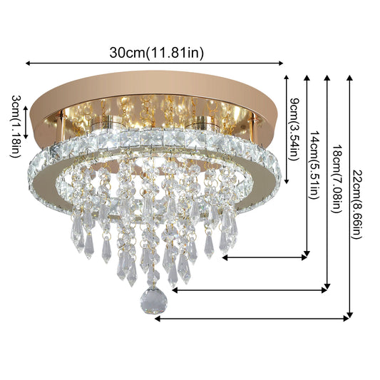 VETRULUS Luxury Crystal Chandelier Modern LED Ceiling Light