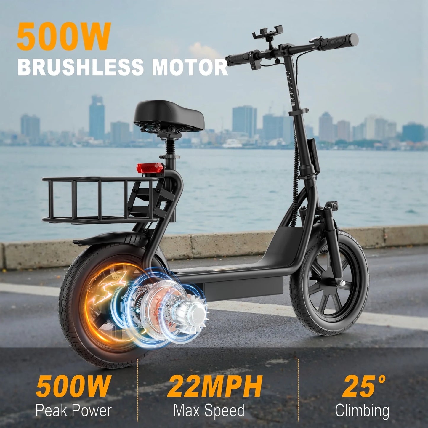 Joyhis JH1 Electric Scooter With Seat For Adults 20 MPH
