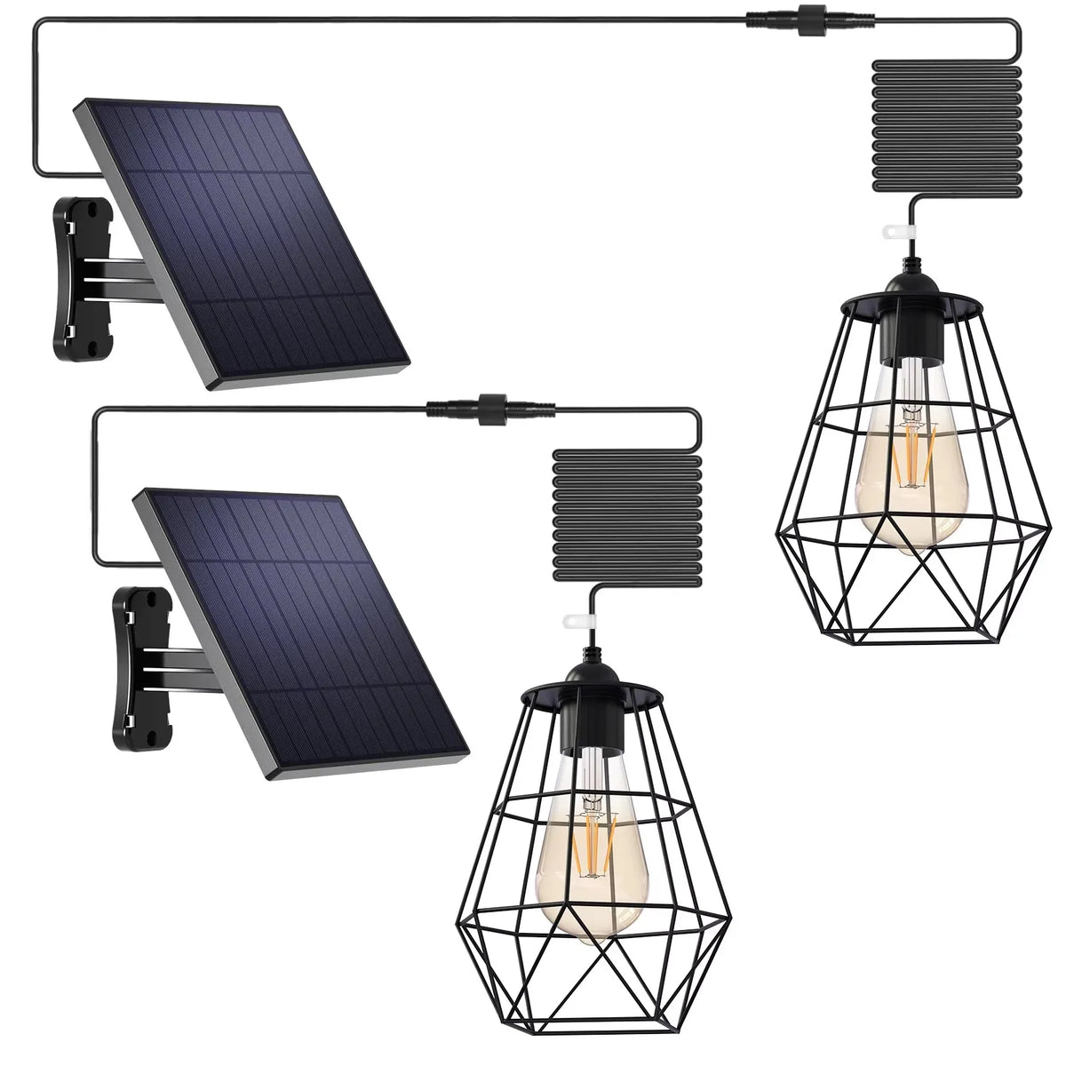 Intelamp Solar Hanging Pendant Lights for Indoor and Outdoor Spaces