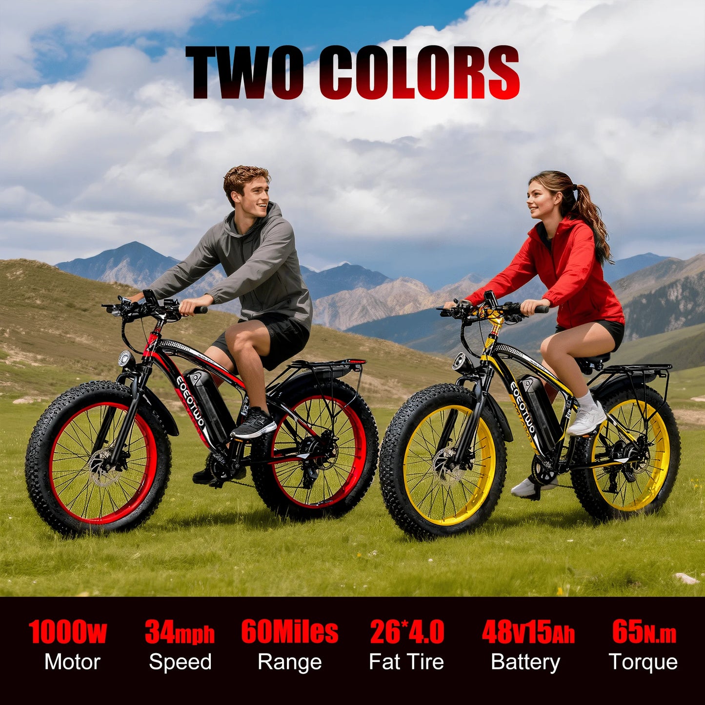 EOEOTWOM E01 Electric Fat Tire Bike 1500W Peak Motor UL2849