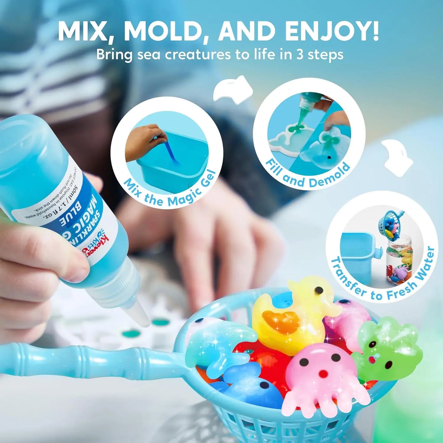 Joyfy Water Gel Kit Magic Fairy Toy Kit With 10 Gels Preserving Bottle