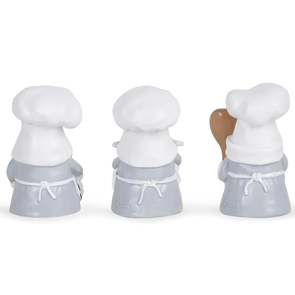 Hodao Resin Chef Gnome Figurine Set Kitchen Home Decor