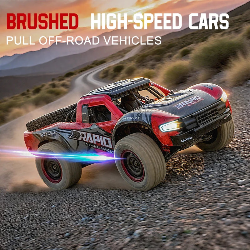 JJRC 1:14 Scale 4x4 RC Off-Road Monster Truck - Full Proportional Throttle/Steering & Metal Chassis W/ 3-Mode LED Lights