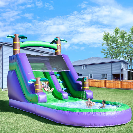 RTS Inflatable Commercial Bounce House Tropical Water Slide
