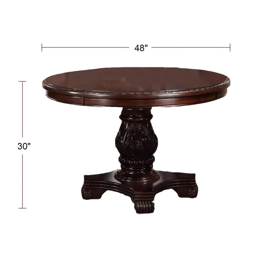 5 Piece Dining Set Round Table And Four Side Chairs