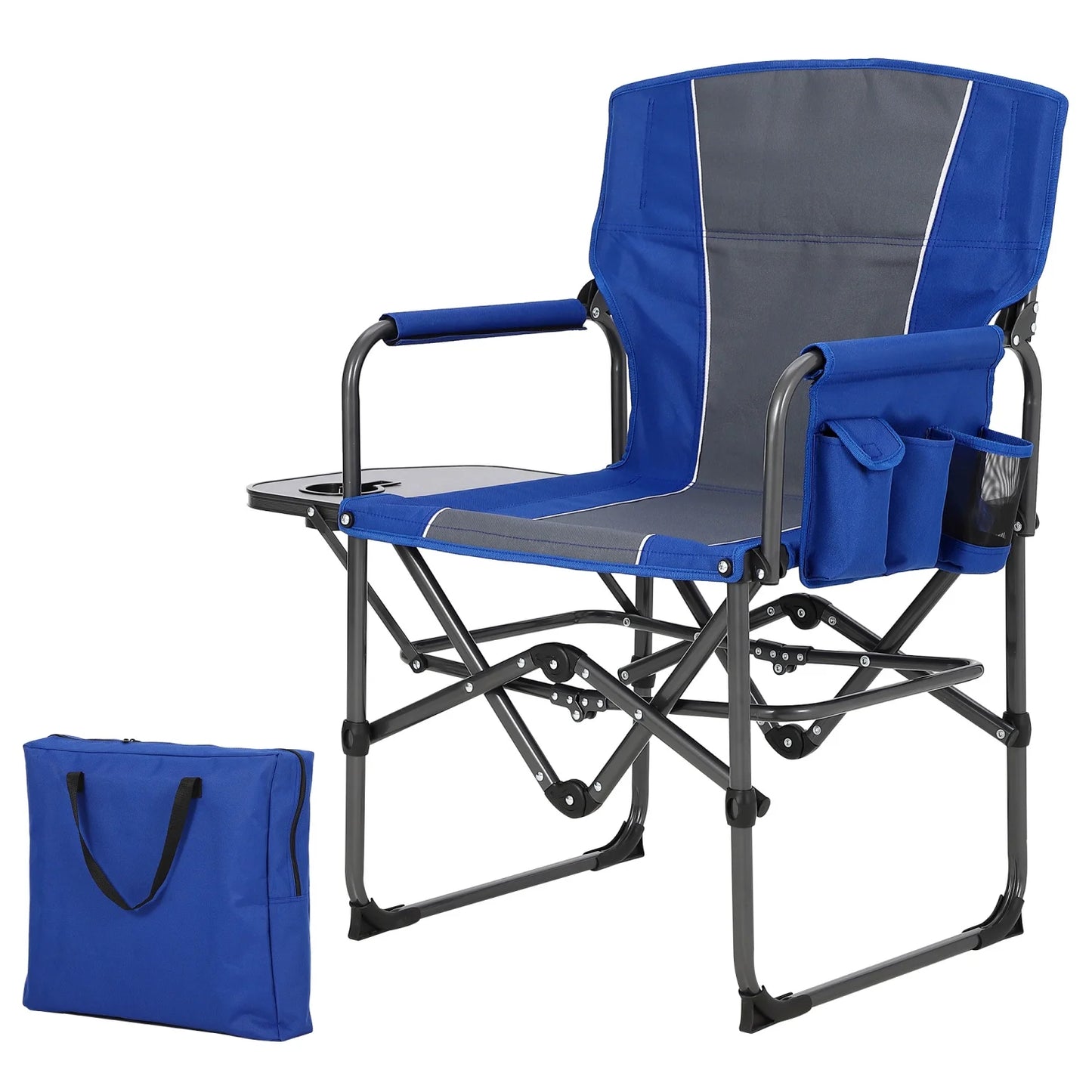 HiMISS Heavy Duty Folding Directors Chair With Table